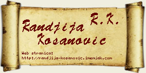 Ranđija Kosanović vizit kartica